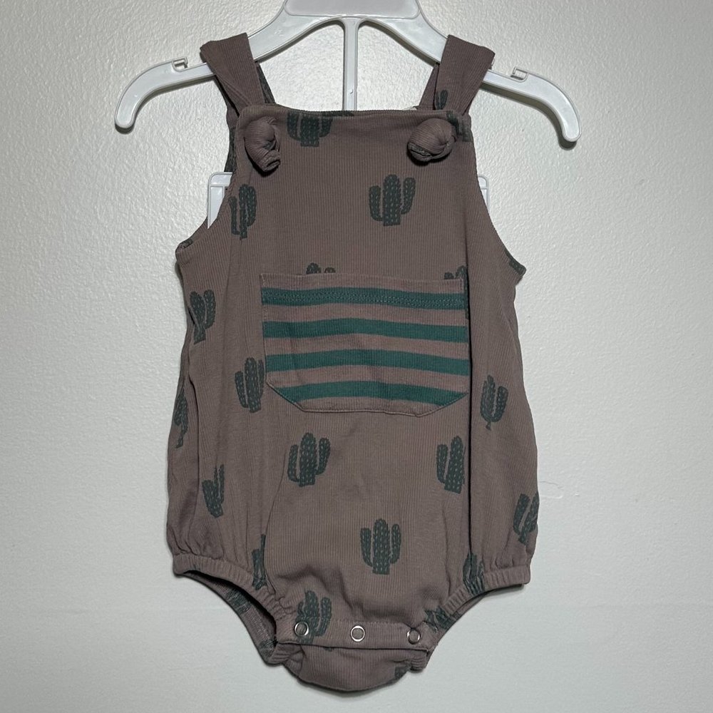 Kate Quinn | Overall bubble | Cactus | Organic Cotton Skinny Rib  6-12 months